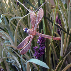 Sterling Silver Painted Dragonfly Pendant2