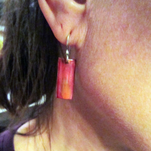 Copper Rectanglar Small Earrings2